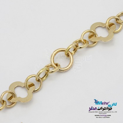 دستبند طلا - طرح حلقه های تو در تو-MB1735 دستبند طلا - طرح حلقه های تو در تو-MB1735